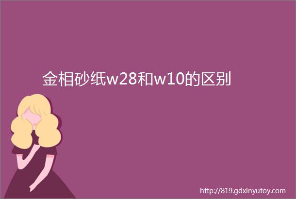 金相砂纸w28和w10的区别