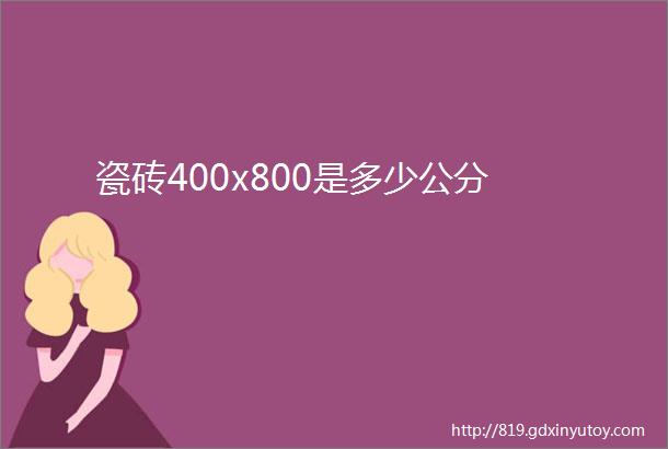 瓷砖400x800是多少公分