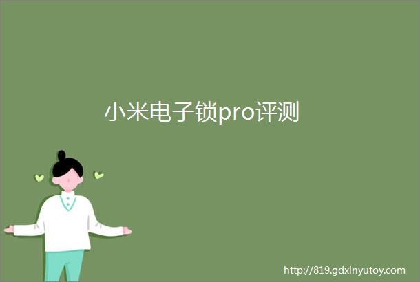 小米电子锁pro评测