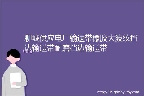 聊城供应电厂输送带橡胶大波纹挡边输送带耐磨挡边输送带